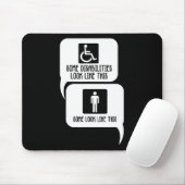 Tapis De Souris Handicap Sensibilisation sur l'autisme bi-polaire  (Avec souris)