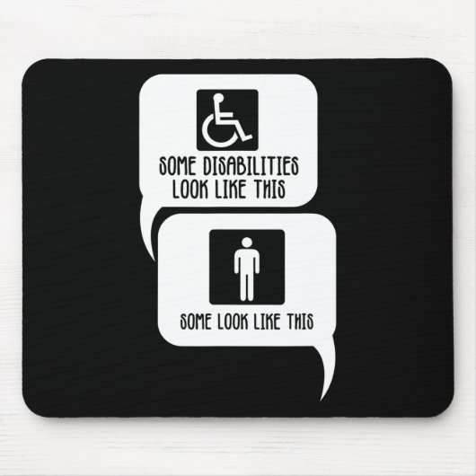 Tapis De Souris Handicap Sensibilisation sur l'autisme bi-polaire  (Devant)