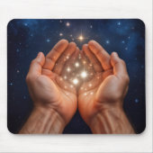 Tapis De Souris Hands Holding Night Stars (Devant)
