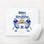 Tapis De Souris Hanoukka Dancing Dreidels et Jelly Doughnut (Avec souris)