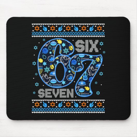 Tapis De Souris Hanukkah 67 Festive Dreidel Ugly Sweater For Men W (Devant)