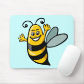 Tapis De Souris Happy Bee - Customisé (Avec souris)