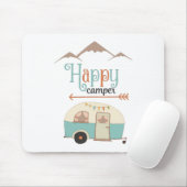 Tapis De Souris Happy Camper Cute Retro RV (Avec souris)