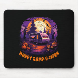 Tapis De Souris Happy CampOWeen Camping Halloween Costume Citrouil