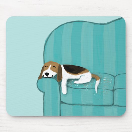 Tapis De Souris Happy Canch Chien - Jote Beagle Illustration d'art (Devant)