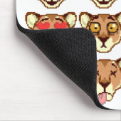 Tapis De Souris Happy Cartoon Lioness émoticon Mousepad (Coin)