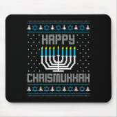 Tapis De Souris Happy Chrismukkah Menorah Ugly Sweater Christmas H (Devant)