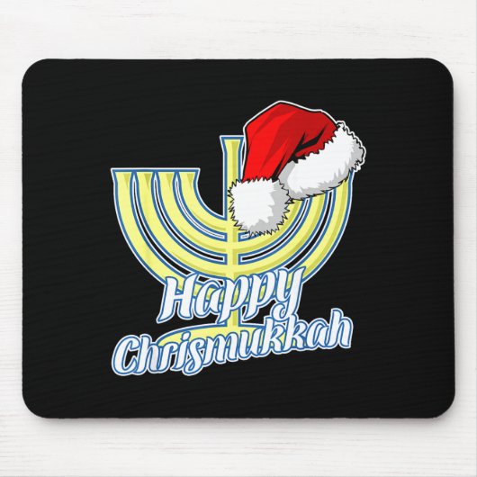 Tapis De Souris Happy Christmukkah Hanukkah Christmas (Devant)