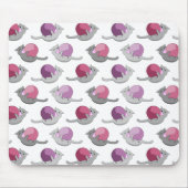 Tapis De Souris Happy Cute Cats Playing with Balls Pattern (Devant)