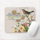 Tapis De Souris Happy Digital Bird collage (Avec souris)