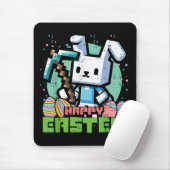 Tapis De Souris Happy Easter Bunny Pixel Game  (Avec souris)