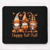 Tapis De Souris Happy Fall Y'all Gnome Citrouille Automne Thanksgi (Devant)