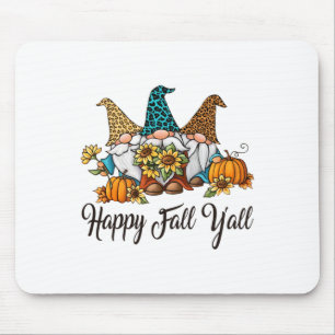 Tapis De Souris Happy Fall Yall Trois Gnomes Leopard Sunflower Gif