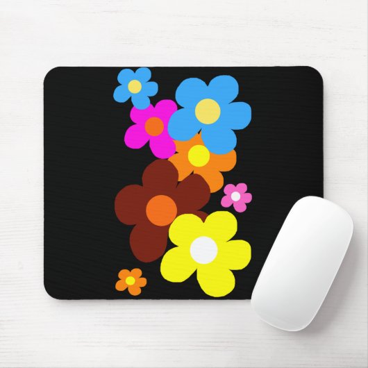 Tapis De Souris Happy Flowers (Avec souris)