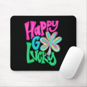 Tapis De Souris Happy Go Lucky Tie Dye Shamrock (Avec souris)