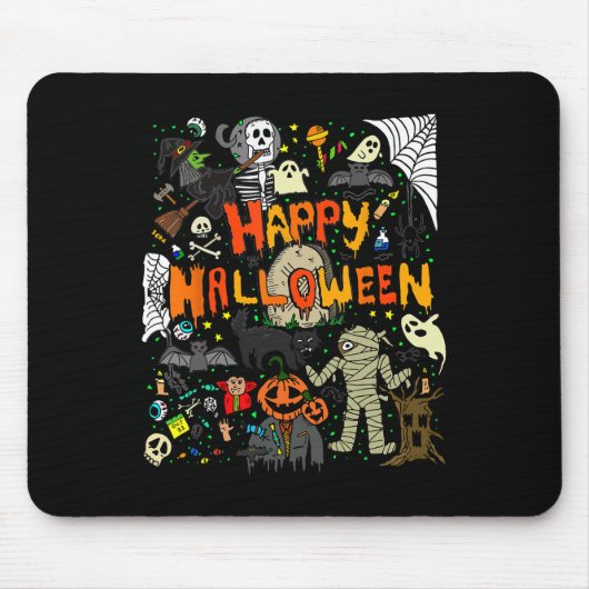 Tapis De Souris Happy Halloween (Devant)