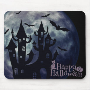 Tapis De Souris Happy Halloween chauves-chauves-souris Déplaisante