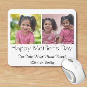 Tapis De Souris happy mamans day, 2 photos collage design moderne
