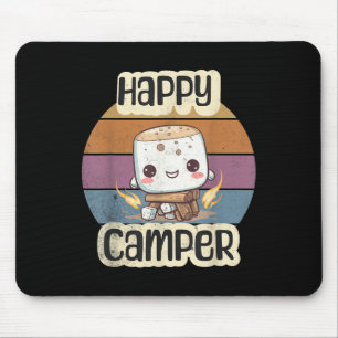 Tapis De Souris Happy Marshmallow Camper Cute Girls Camp d'enfants