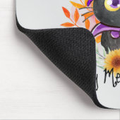 Tapis De Souris Happy Meow-o-ween -Chat Sorcière Noire (Coin)