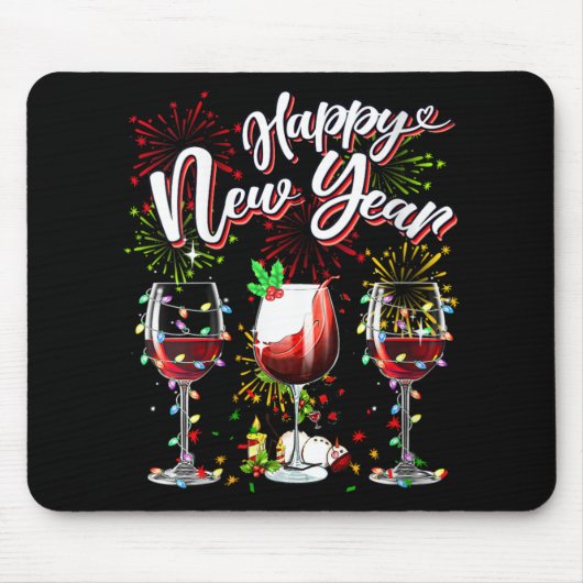 Tapis De Souris Happy New Year 2024 New Years Eve Fireworks Gles O (Devant)