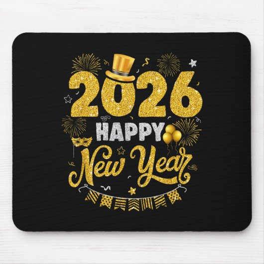 Tapis De Souris Happy New Year 2026 Fireworks New Years Eve Party (Devant)