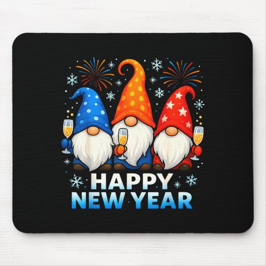 Tapis De Souris Happy New Year 2026 Gnomes Matching Family New Yea (Devant)