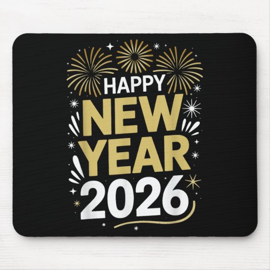 Tapis De Souris Happy New Year 2026 - New Year's Eve 2026 (Devant)