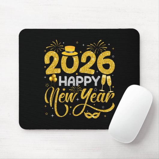 Tapis De Souris Happy New Year 2026 New Years Eve Party Countdown  (Avec souris)