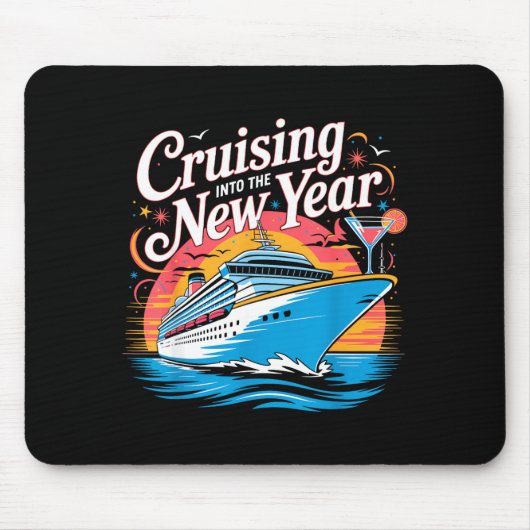 Tapis De Souris Happy New Year Family Cruise Matching Celebration  (Devant)