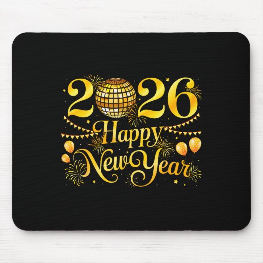 Tapis De Souris Happy New Year Matching New Year Eve Party Disco B (Devant)
