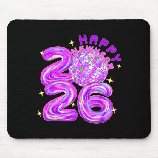 Tapis De Souris Happy New Year Party 2026 Ballon Family Matching M (Devant)