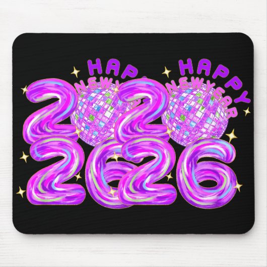 Tapis De Souris Happy New Year Party 2026 Ballon Family Matching M (Devant)