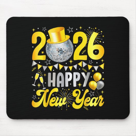 Tapis De Souris Happy New Year Party 2026 Balloon Family Matching (Devant)