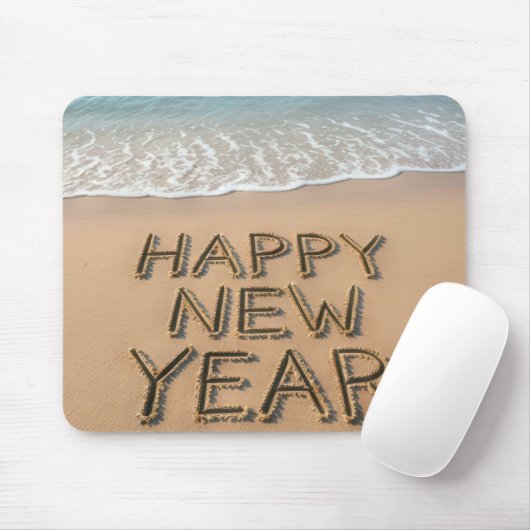 Tapis De Souris Happy New Year Seashore (Avec souris)
