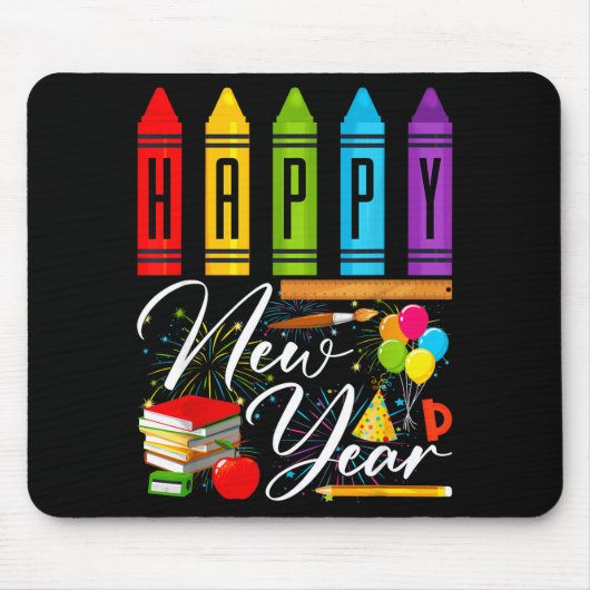 Tapis De Souris Happy New Year Teacher Fireworks New Years Eve Par (Devant)