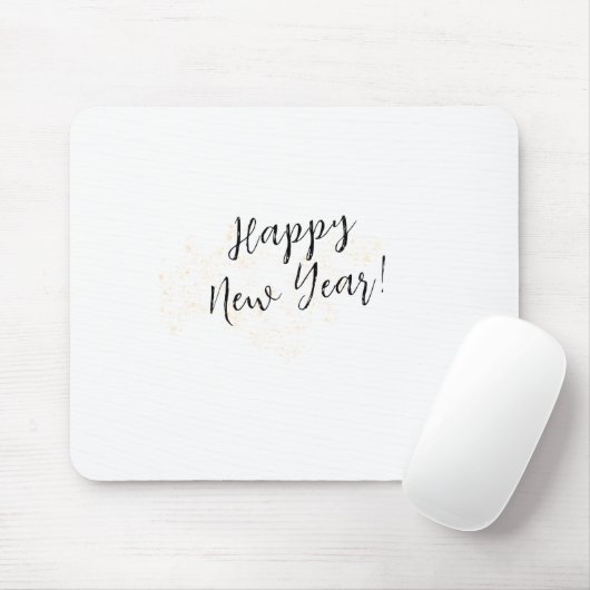 Tapis De Souris Happy New Years Simple Calligraphy Script (Avec souris)
