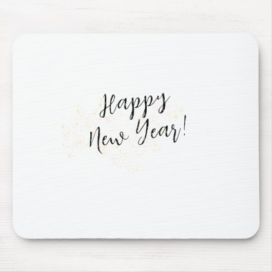 Tapis De Souris Happy New Years Simple Calligraphy Script (Devant)