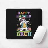 Tapis De Souris Happy Pâques Bruh Dabbing Bunny Lapin Bro (Avec souris)