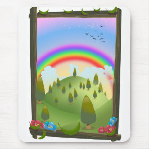 Tapis De Souris Happy Rainbow Landscape