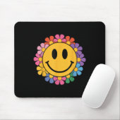 Tapis De Souris Happy Retro Daisy Smile Face Preppy Aesthetic Men (Avec souris)