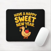 Tapis De Souris Happy Sweet New Year Goose Cookie Rosh Hashanah (Avec souris)