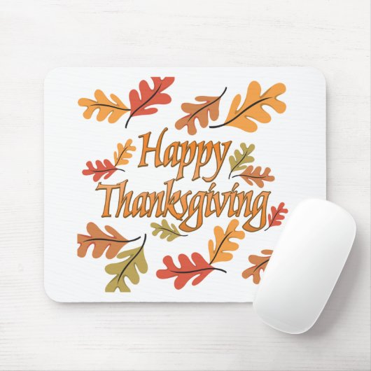 Tapis De Souris Happy Thanksgiving (Avec souris)
