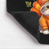 Tapis De Souris Happy Thanksgiving Cat Turkey Day Autumn Fall Men  (Coin)