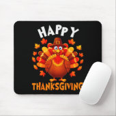 Tapis De Souris Happy Thanksgiving Funny Turkey Family Dinner Than (Avec souris)
