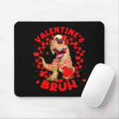 Tapis De Souris Happy Valentine's Bruh Funny Dinosaur Valentine Me (Avec souris)