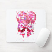 Tapis De Souris Happy Valentine's Day Funny Coquette Disco Ball He (Avec souris)