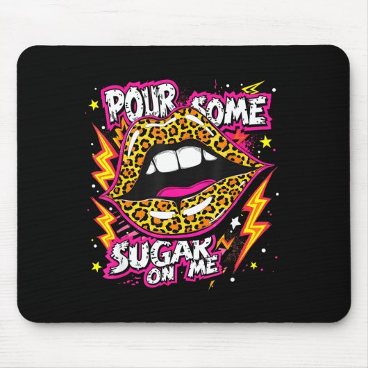 Tapis De Souris Happy Valentine's Day Leopard Lips Ur Some Sugar A (Devant)