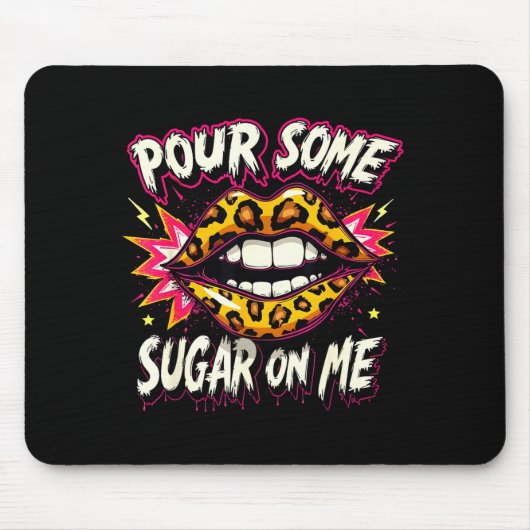 Tapis De Souris Happy Valentine's Day Retro Leopard Lips Ur Some S (Devant)