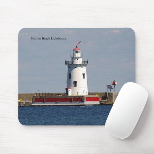Tapis De Souris Harbor Beach Lighthouse mousepad (Avec souris)